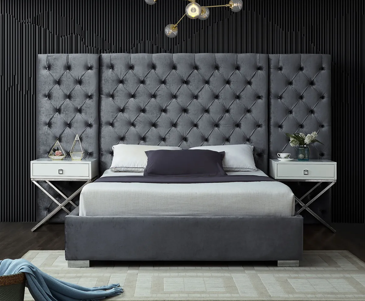 Grande - Queen Bed - Gray - View 2