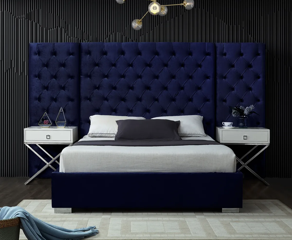 Grande - King Bed - Navy - View 2