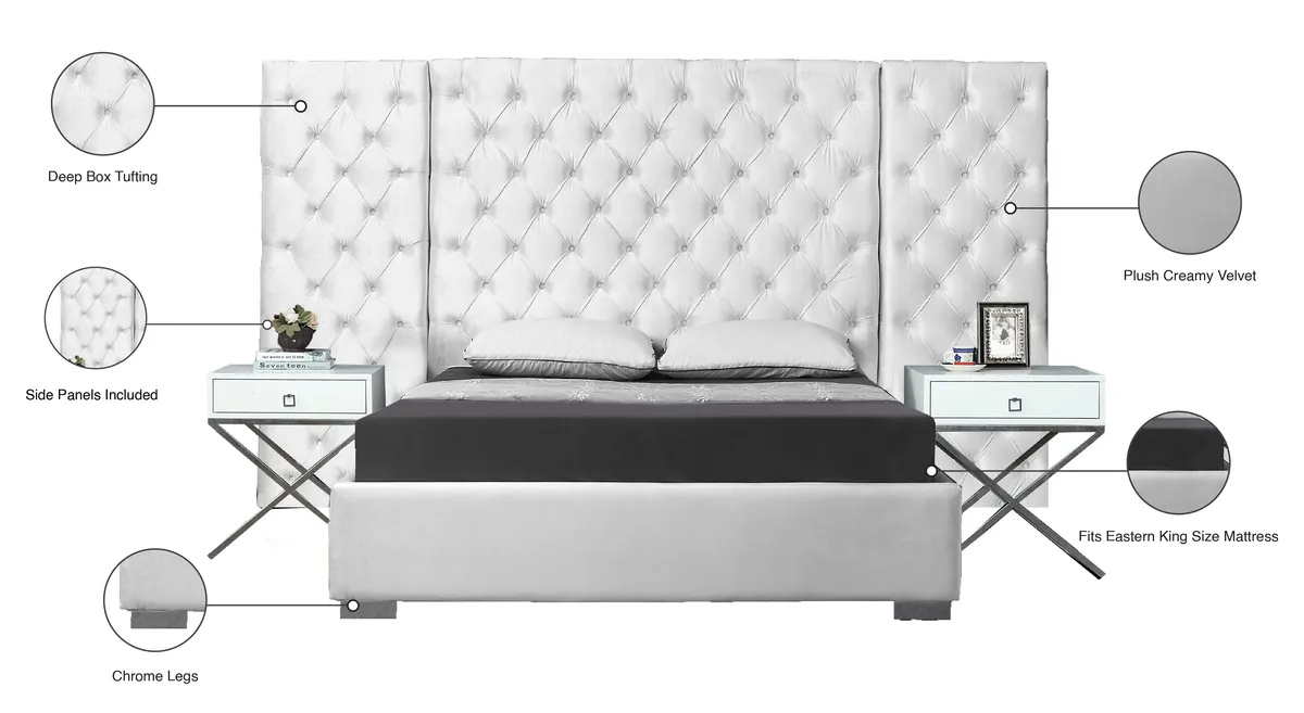 Grande - King Bed - White