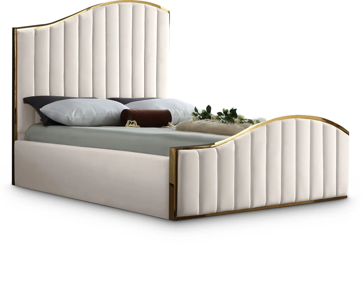 Jolie - King Bed - Cream