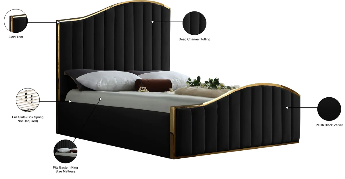 Jolie - King Bed - Black