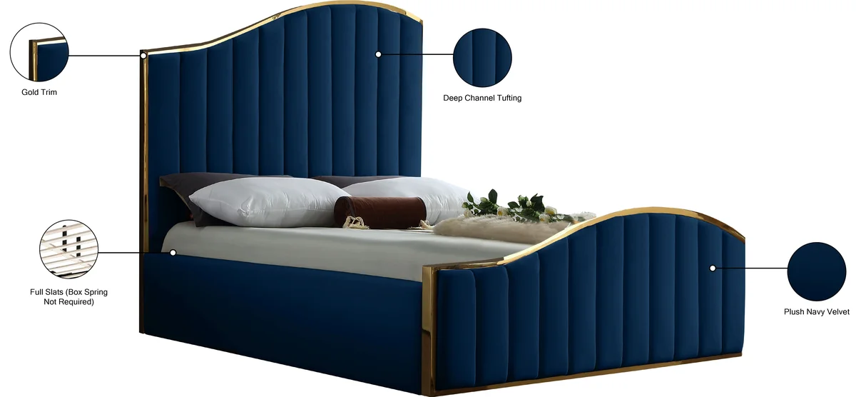 Jolie - Queen Bed - Navy