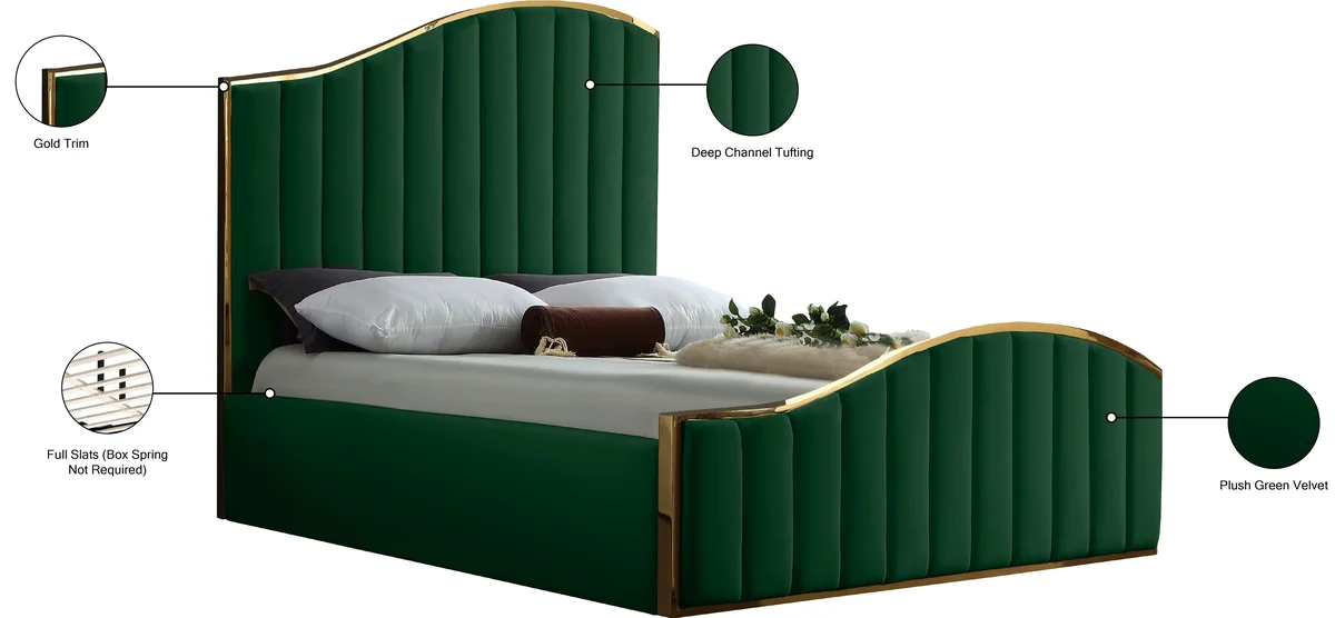Jolie - Queen Bed - Green