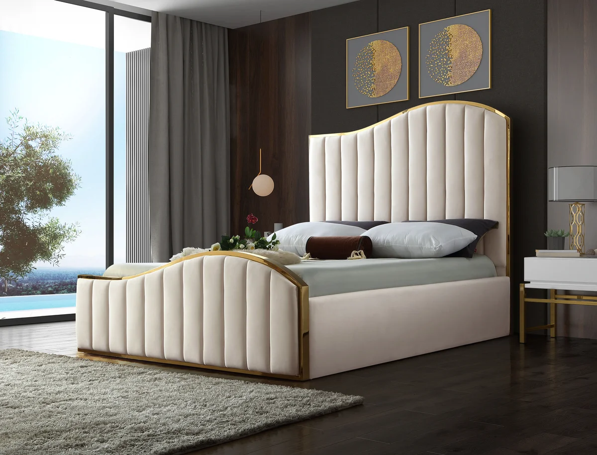 Jolie - Queen Bed - Cream - View 2