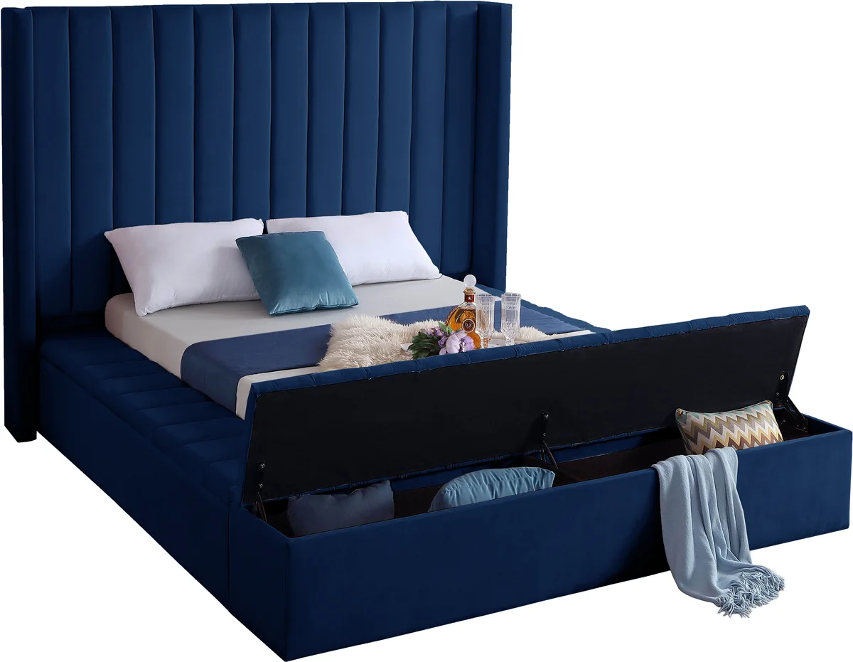 Kiki - Queen Bed - Navy