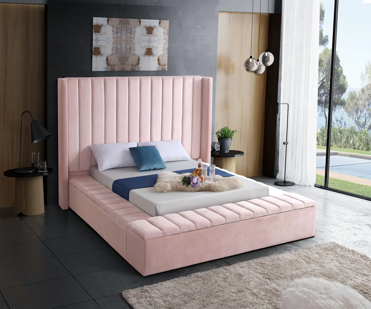 Kiki - Queen Bed - Pink - View 2