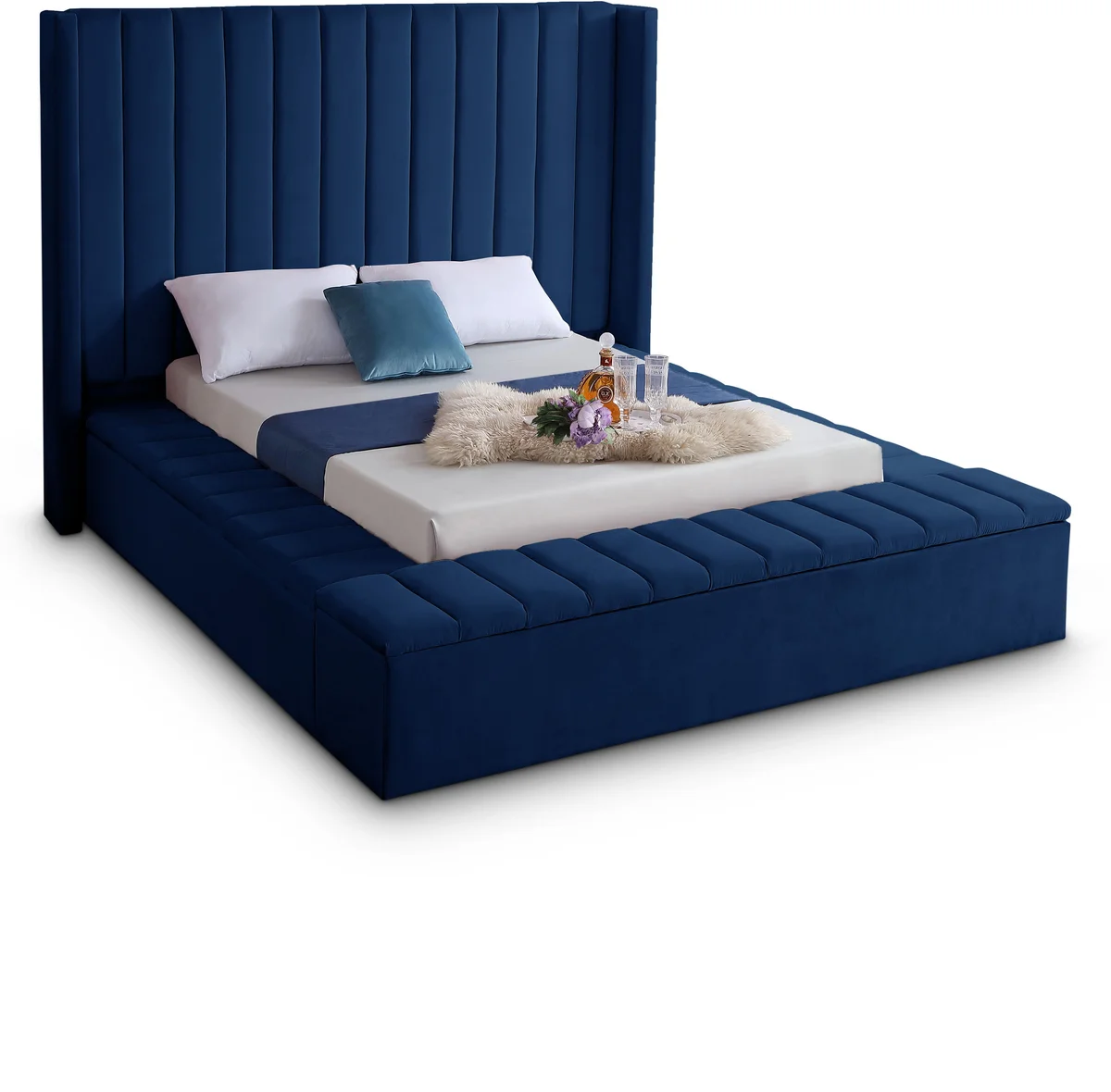 Kiki - King Bed - Navy