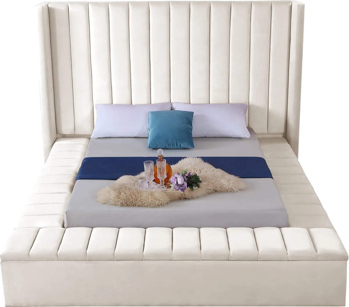 Kiki - Queen Bed - Cream