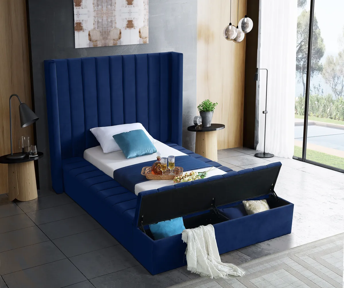 Kiki - Twin Bed - Navy