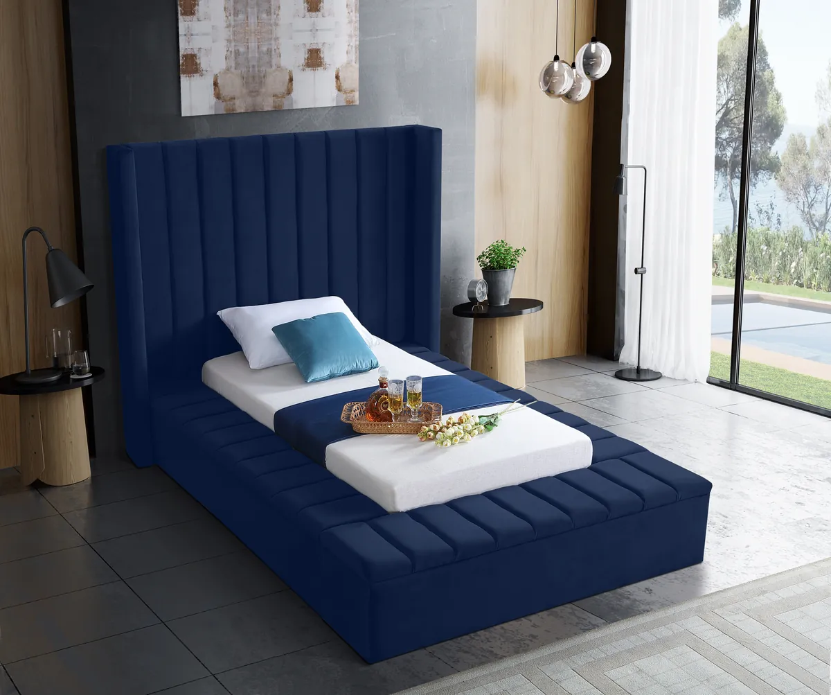 Kiki - Twin Bed - Navy - View 2