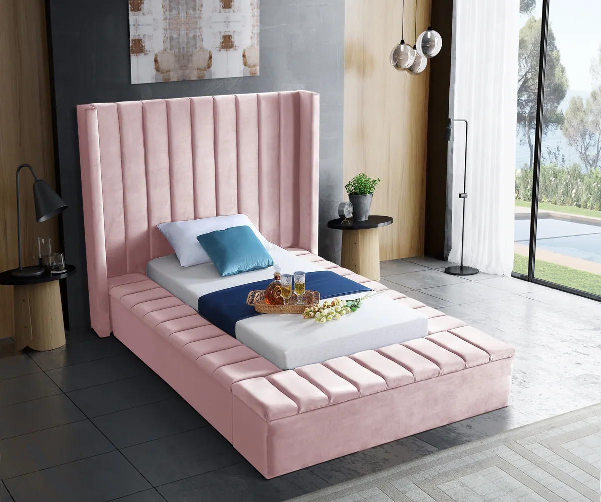 Kiki - Twin Bed - Pink - View 2