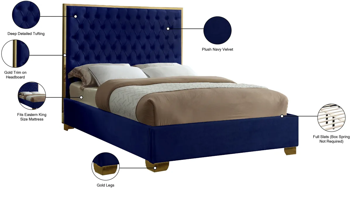 Lana - King Bed - Navy