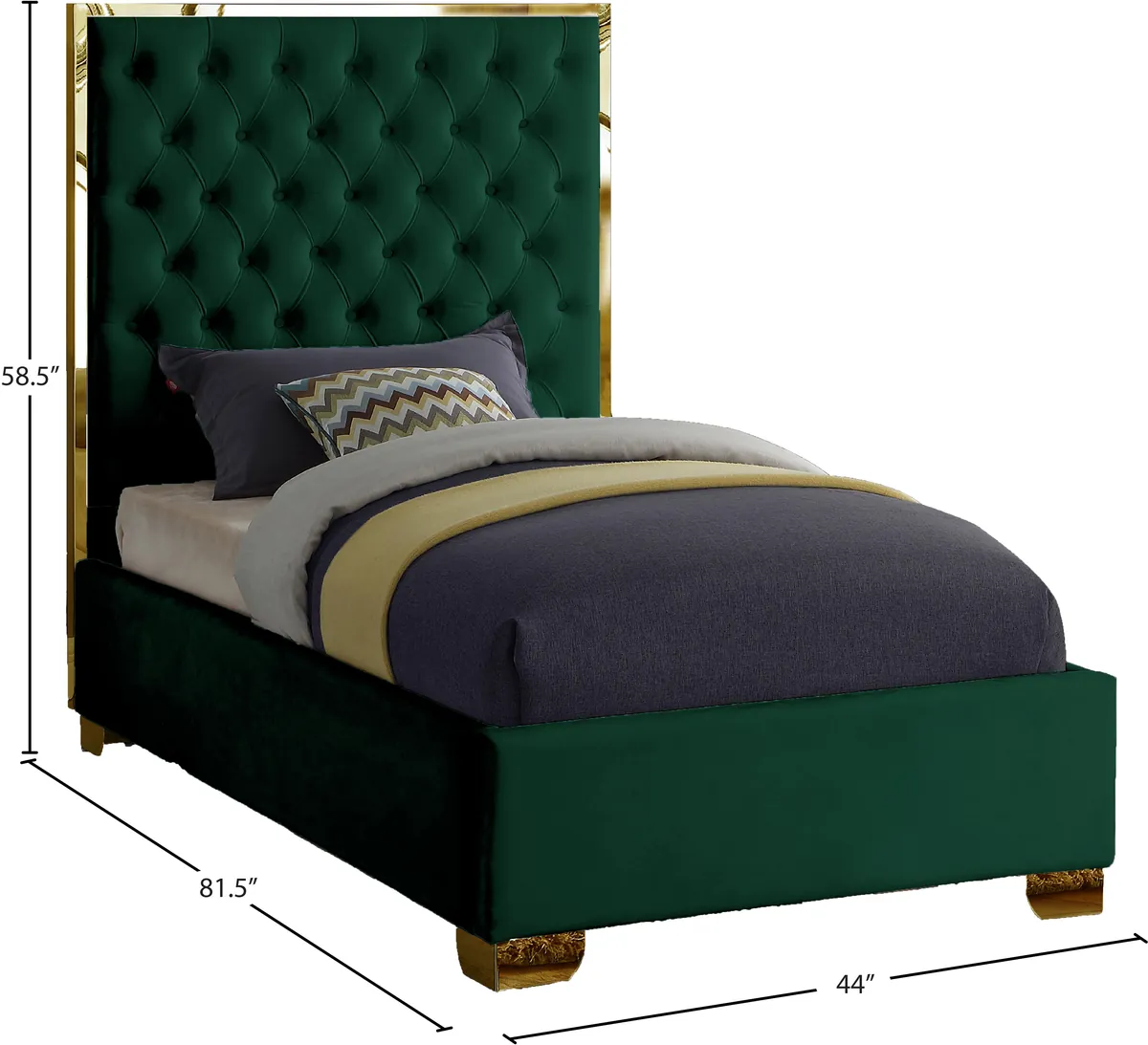 Lana - Twin Bed - Green