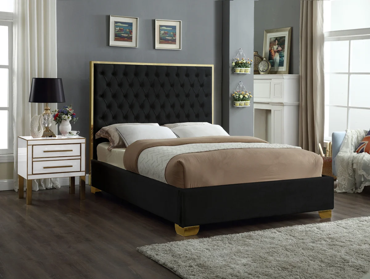 Lana - Queen Bed - Black - View 2