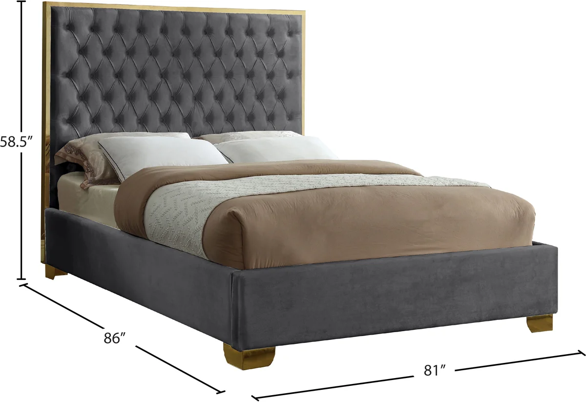 Lana - King Bed - Gray