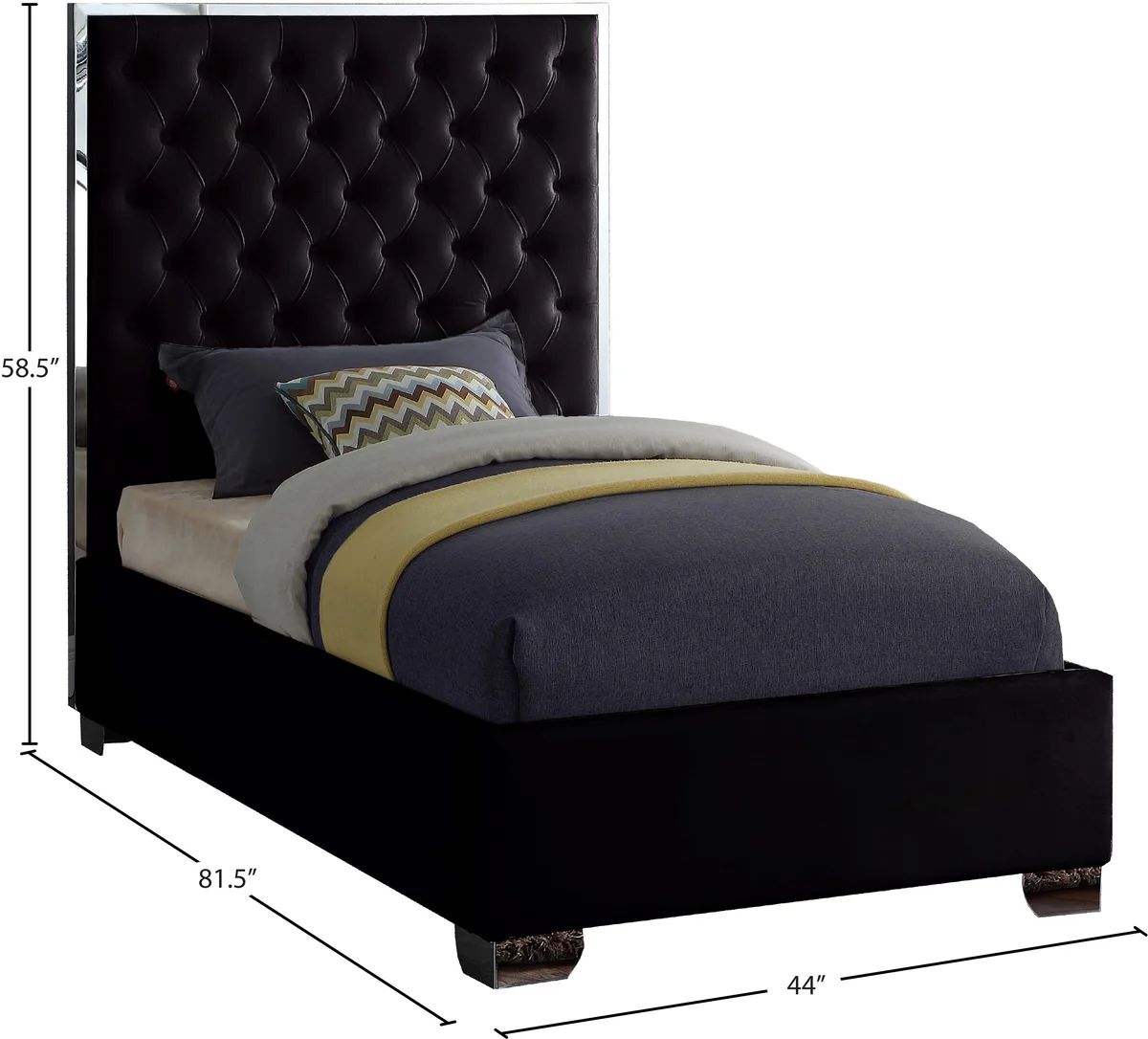 Lexi - Twin Bed - Black
