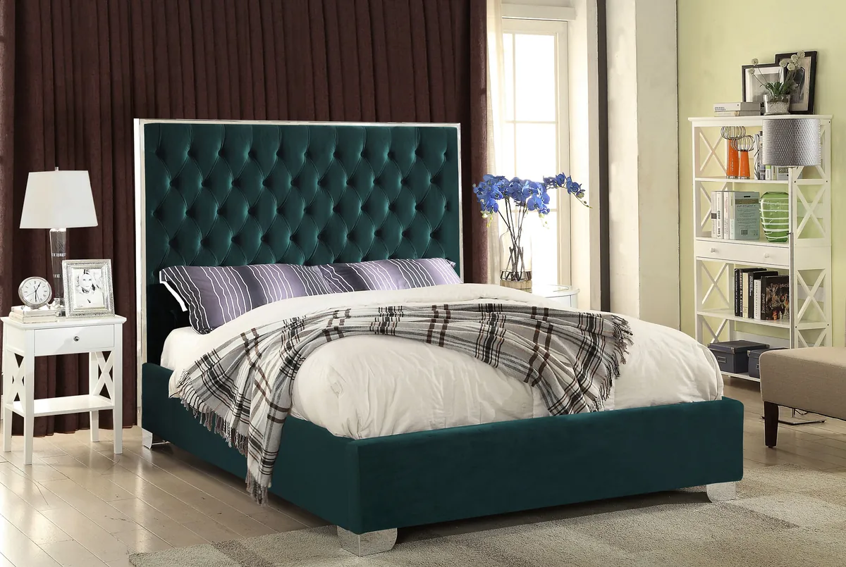 Lexi - Queen Bed - Green - View 2