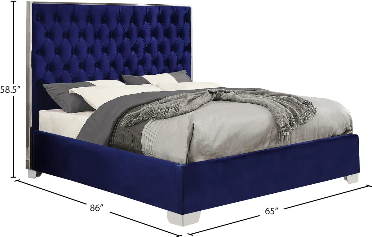 Lexi - Queen Bed - Navy
