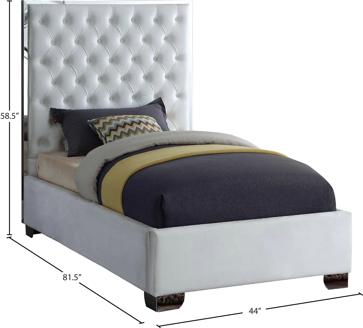Lexi - Twin Bed - White