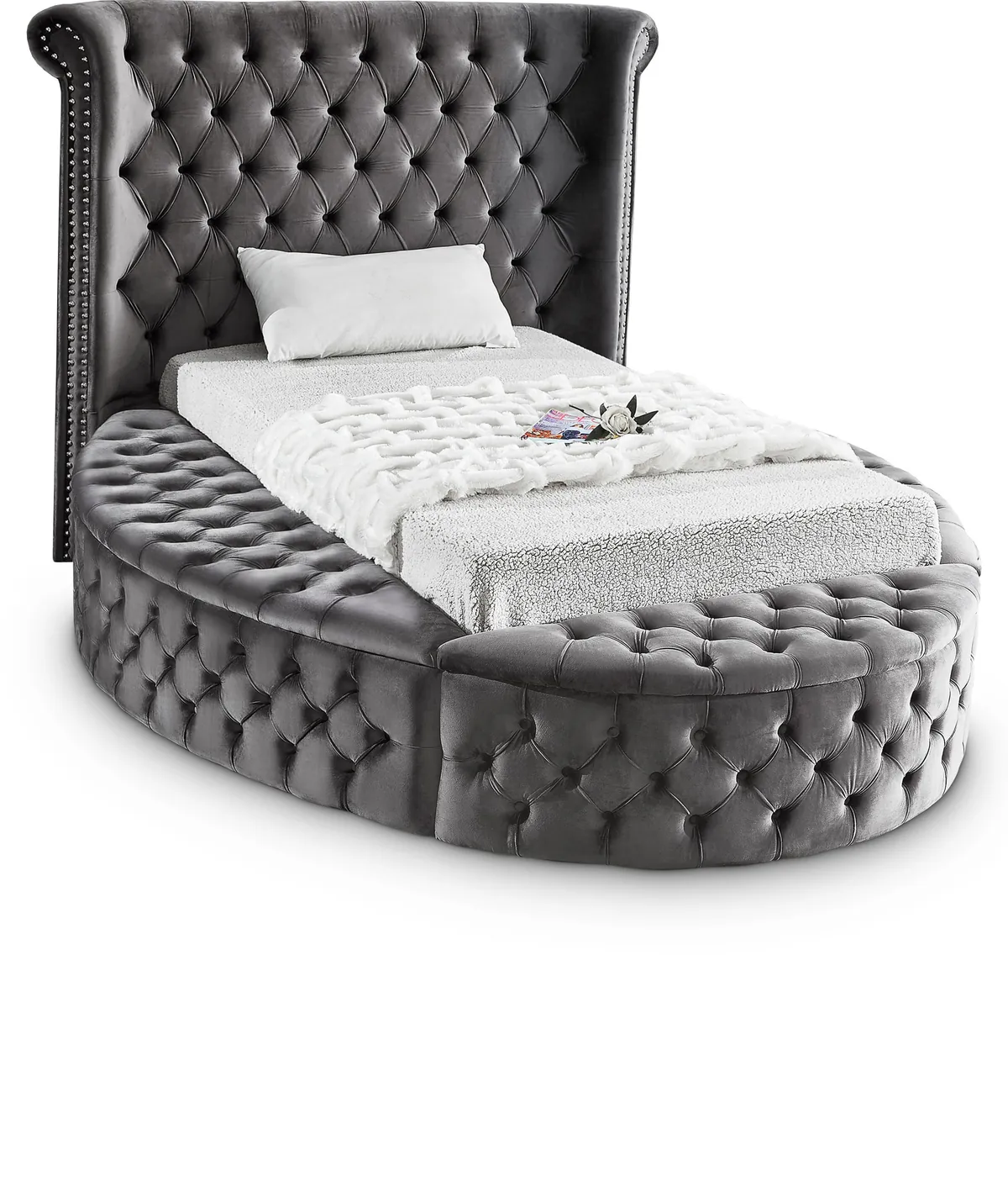 Luxus - Twin Bed - Gray