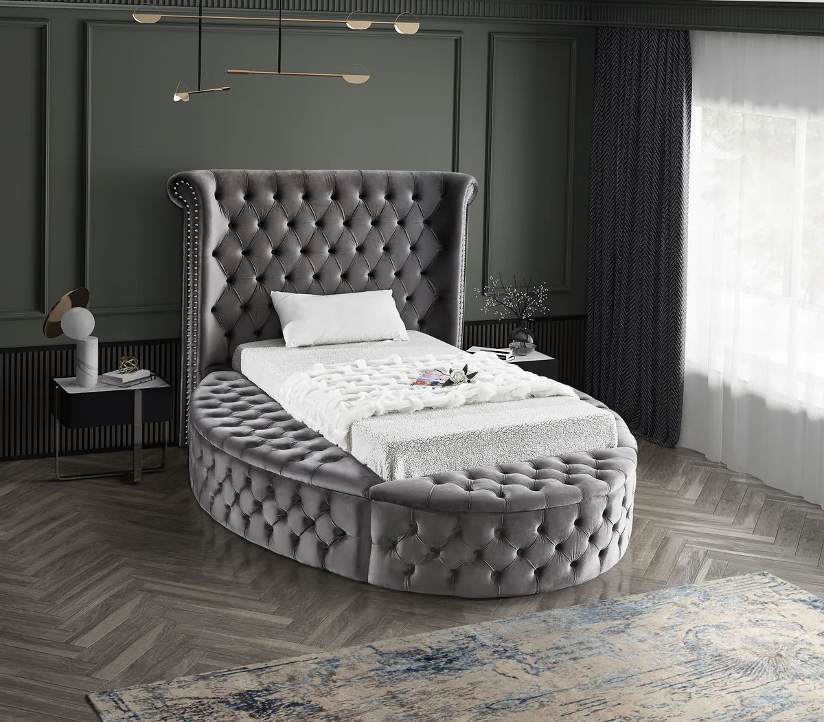 Luxus - Twin Bed - Gray