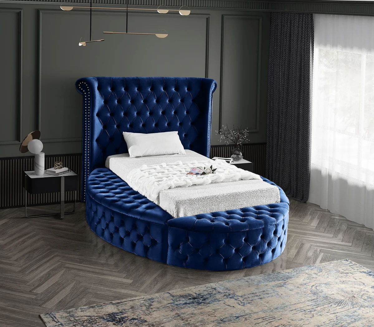 Luxus - Twin Bed - Navy