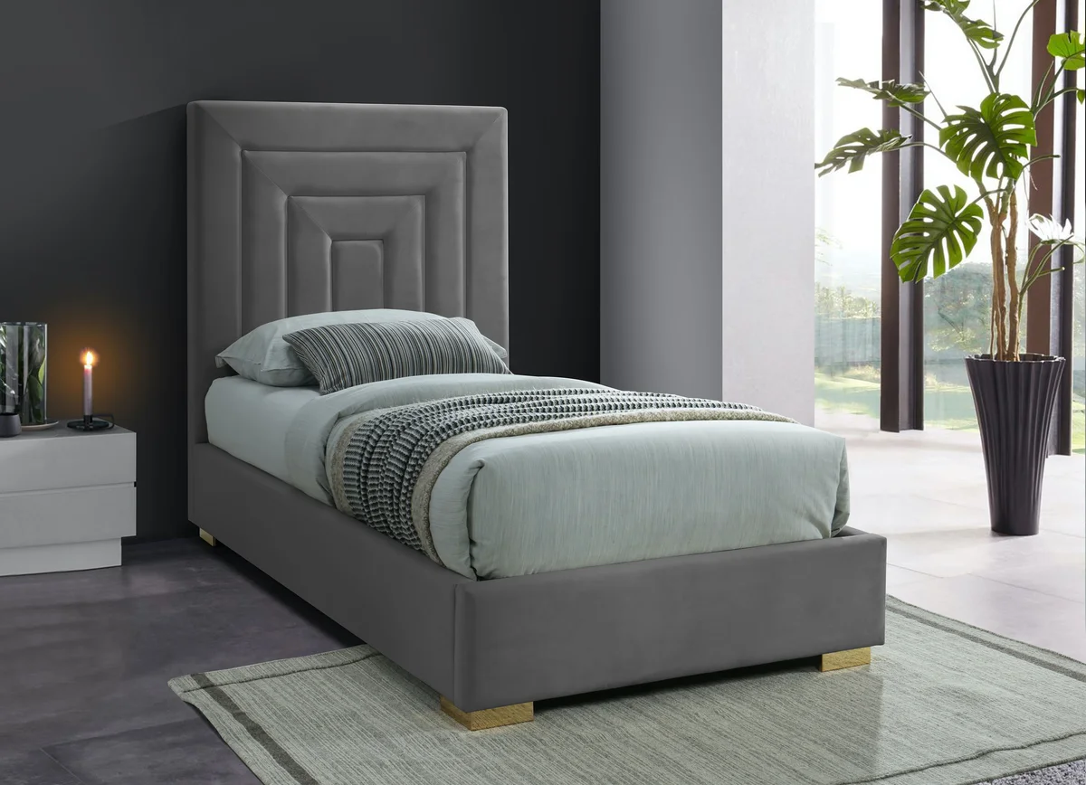 Nora - Twin Bed - Gray