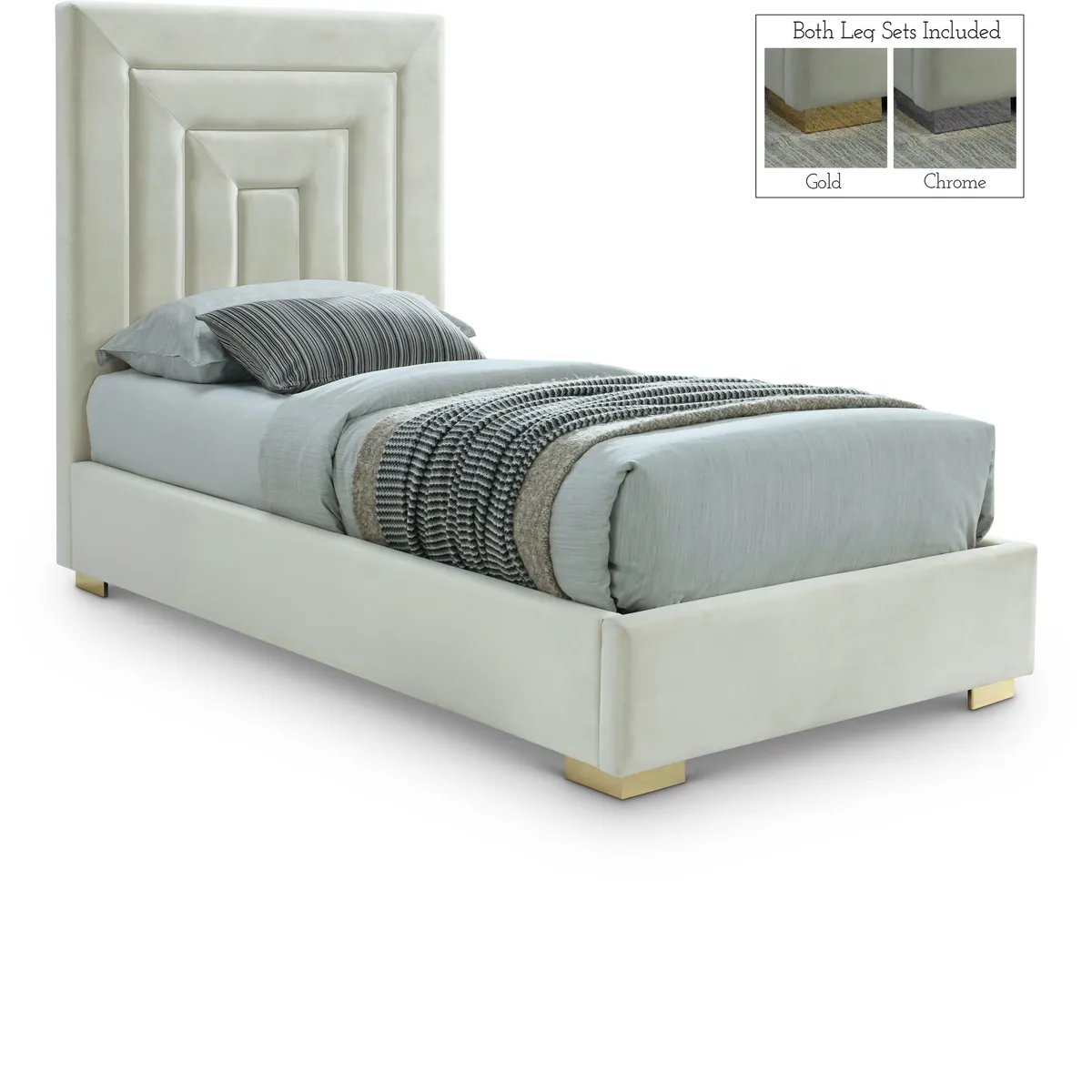 Nora - Twin Bed - Cream