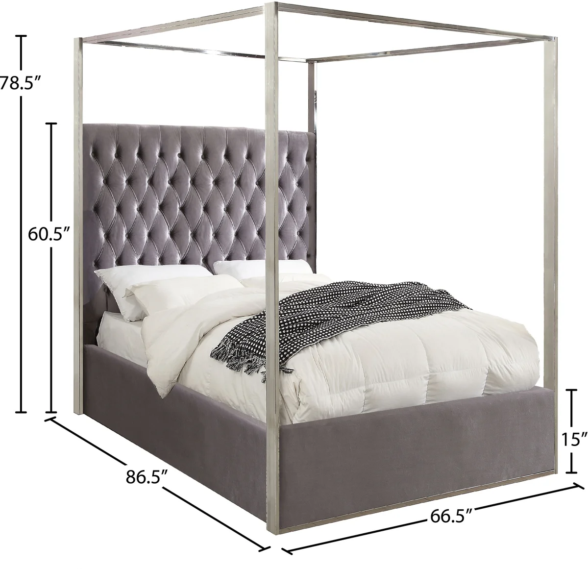 Porter - Queen Bed - Gray