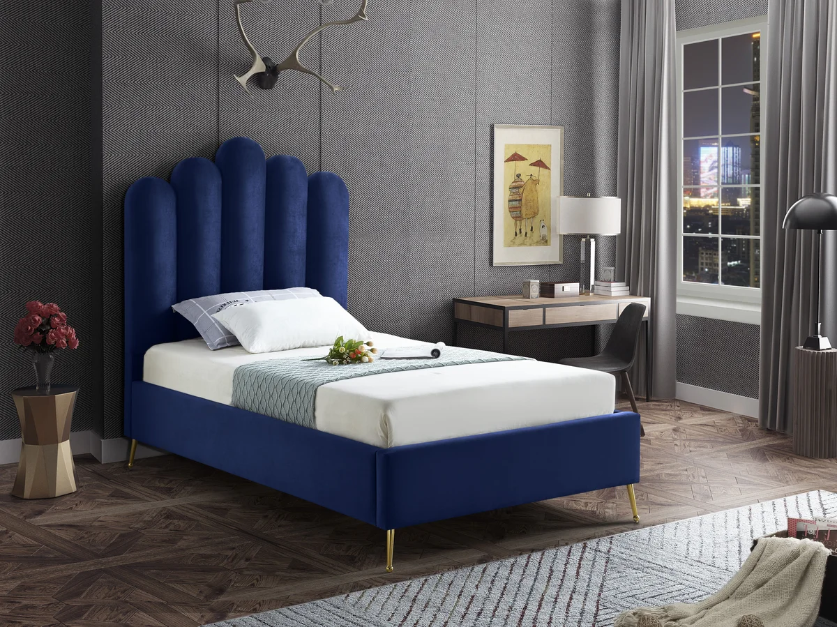 Lily - Twin Bed - Navy - View 2
