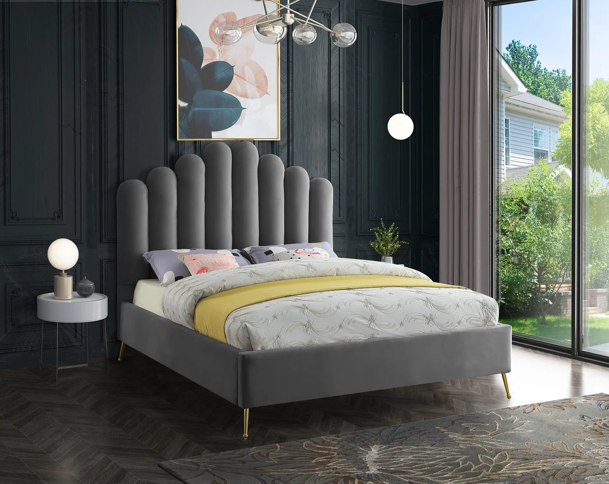 Lily - King Bed - Gray - View 2