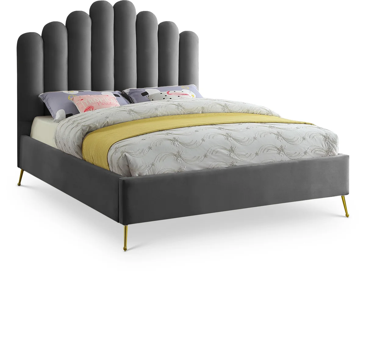 Lily - Queen Bed - Gray