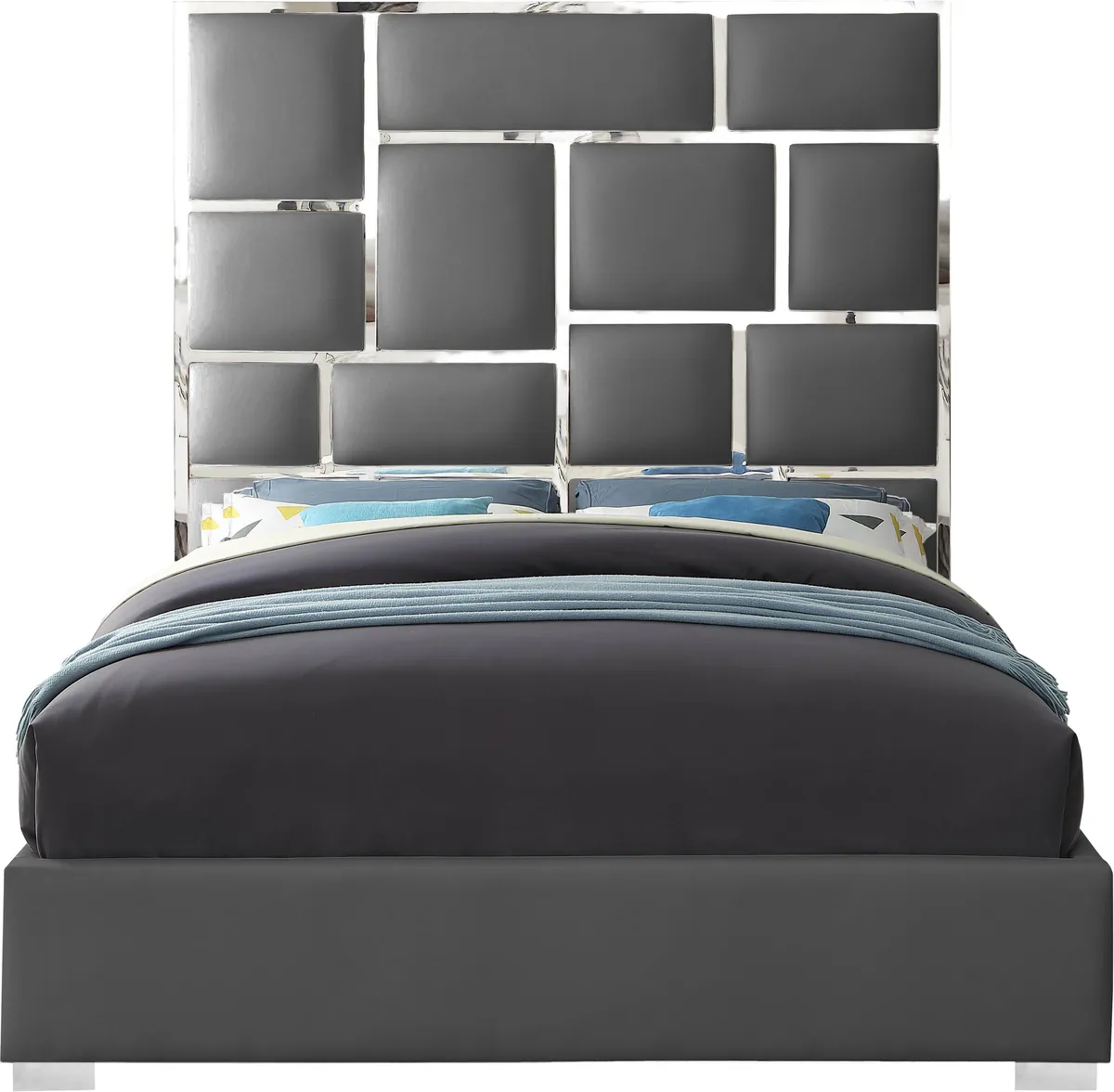 Milan - King Bed - Gray