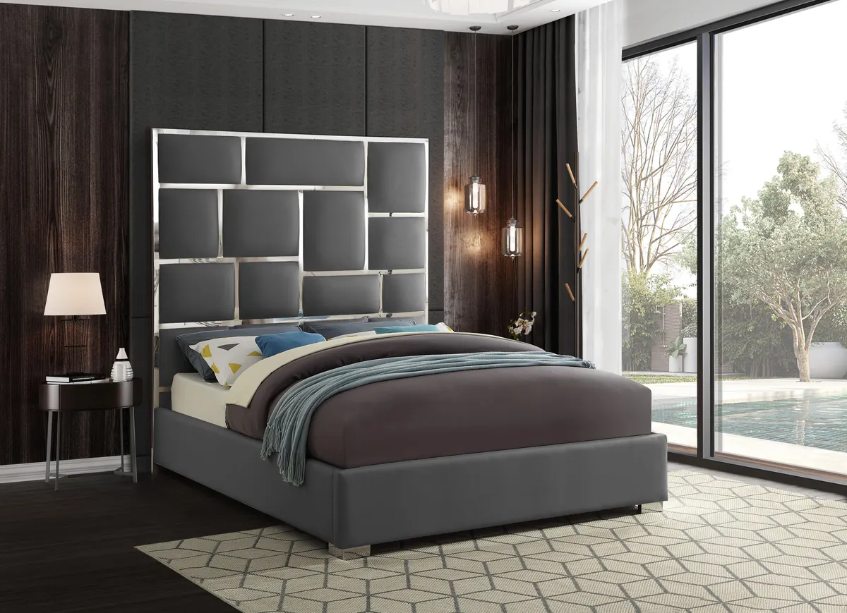 Milan - Queen Bed - Gray - View 2