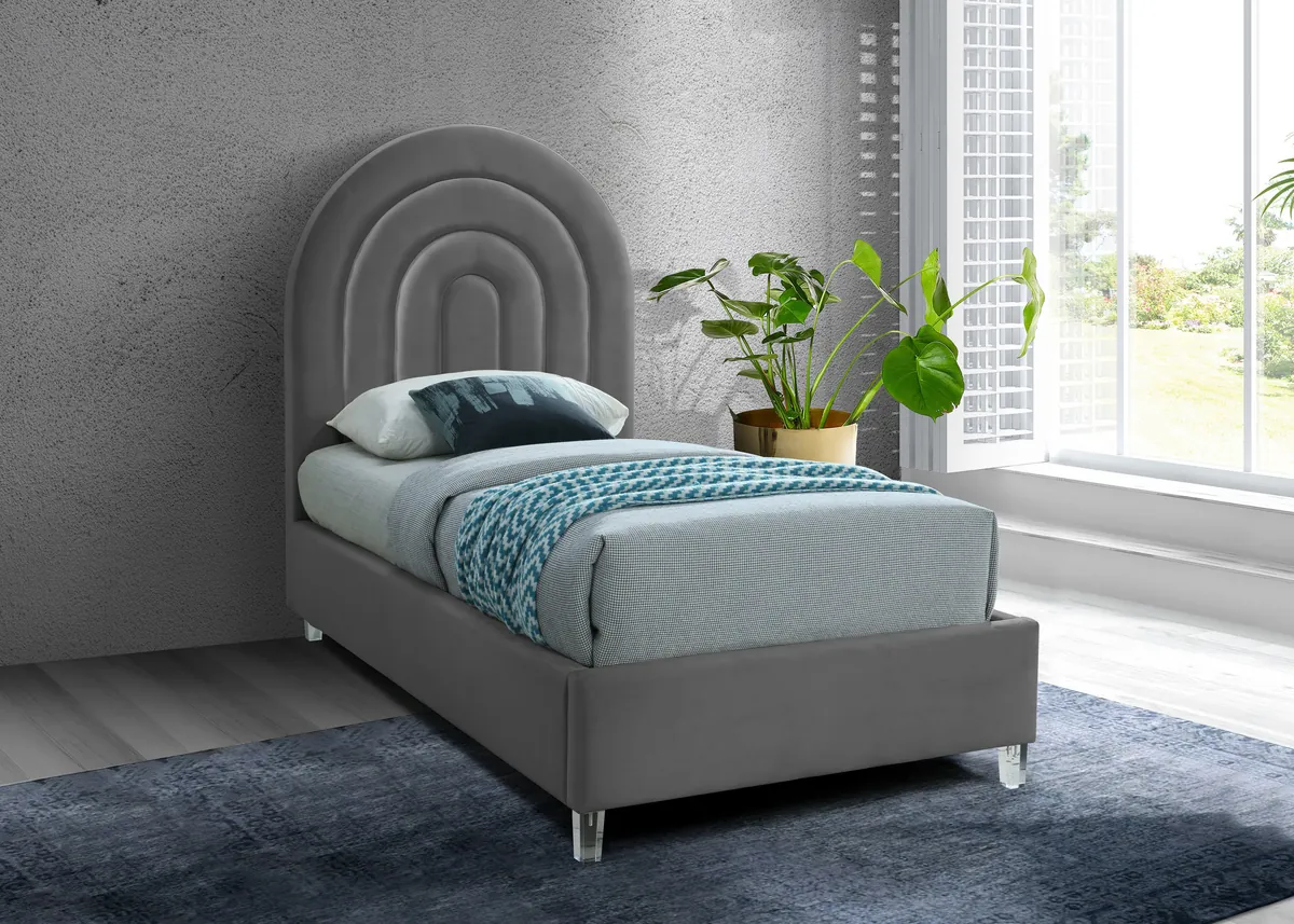 Rainbow - Twin Bed - Gray - View 2