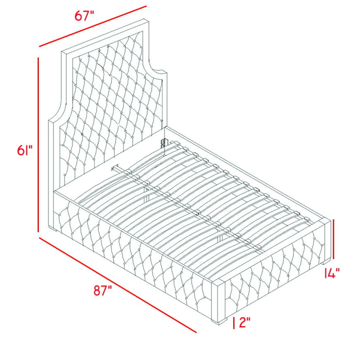 Sedona - Queen Bed - Gray