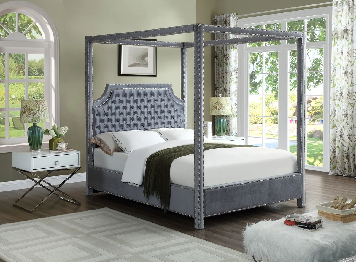 Rowan - King Bed - Gray