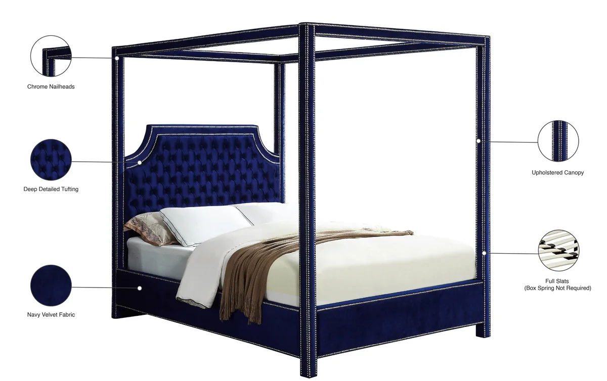 Rowan - Queen Bed - Navy