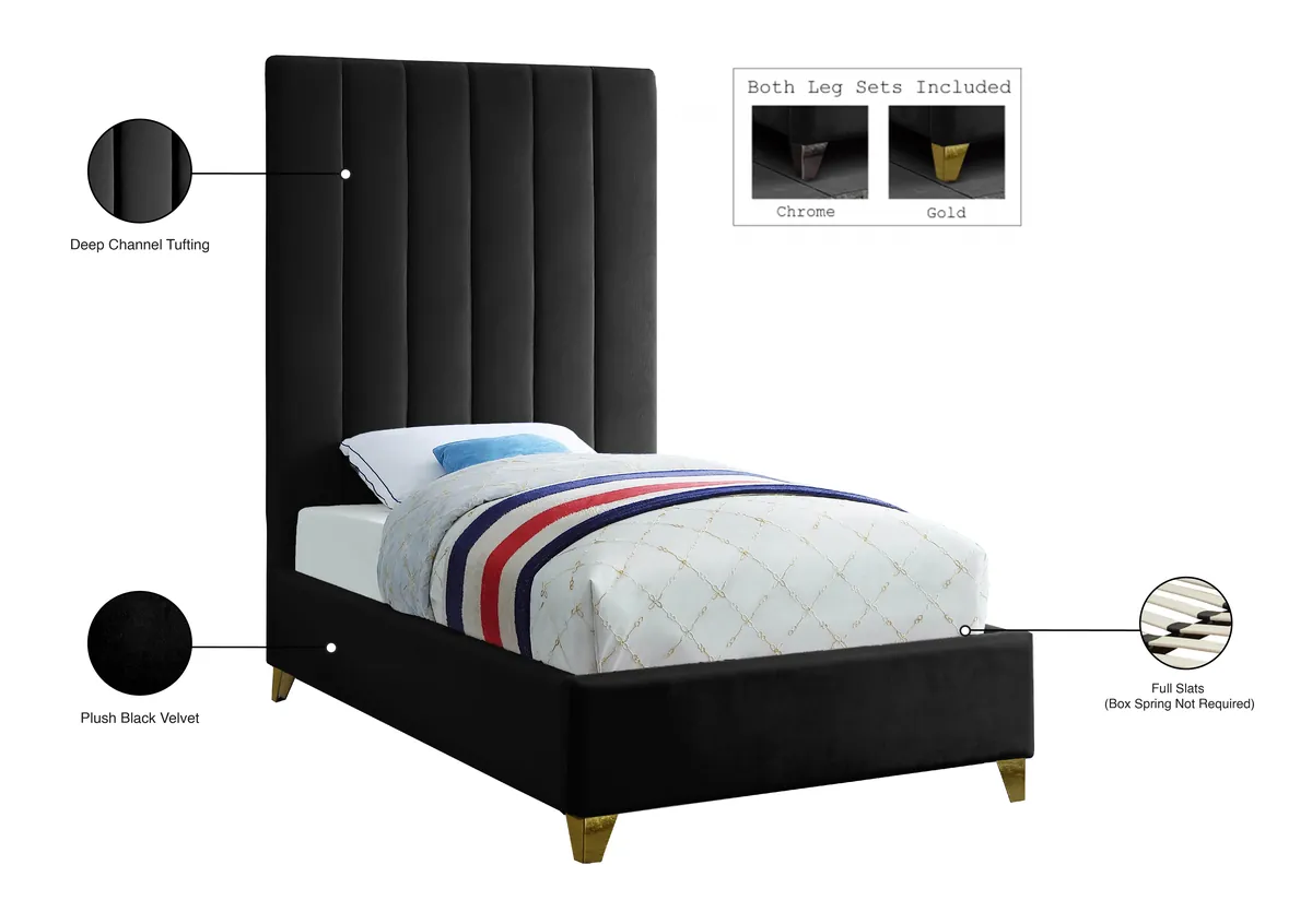 Via - Twin Bed - Black