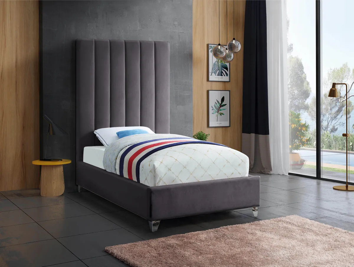 Via - Twin Bed - Gray