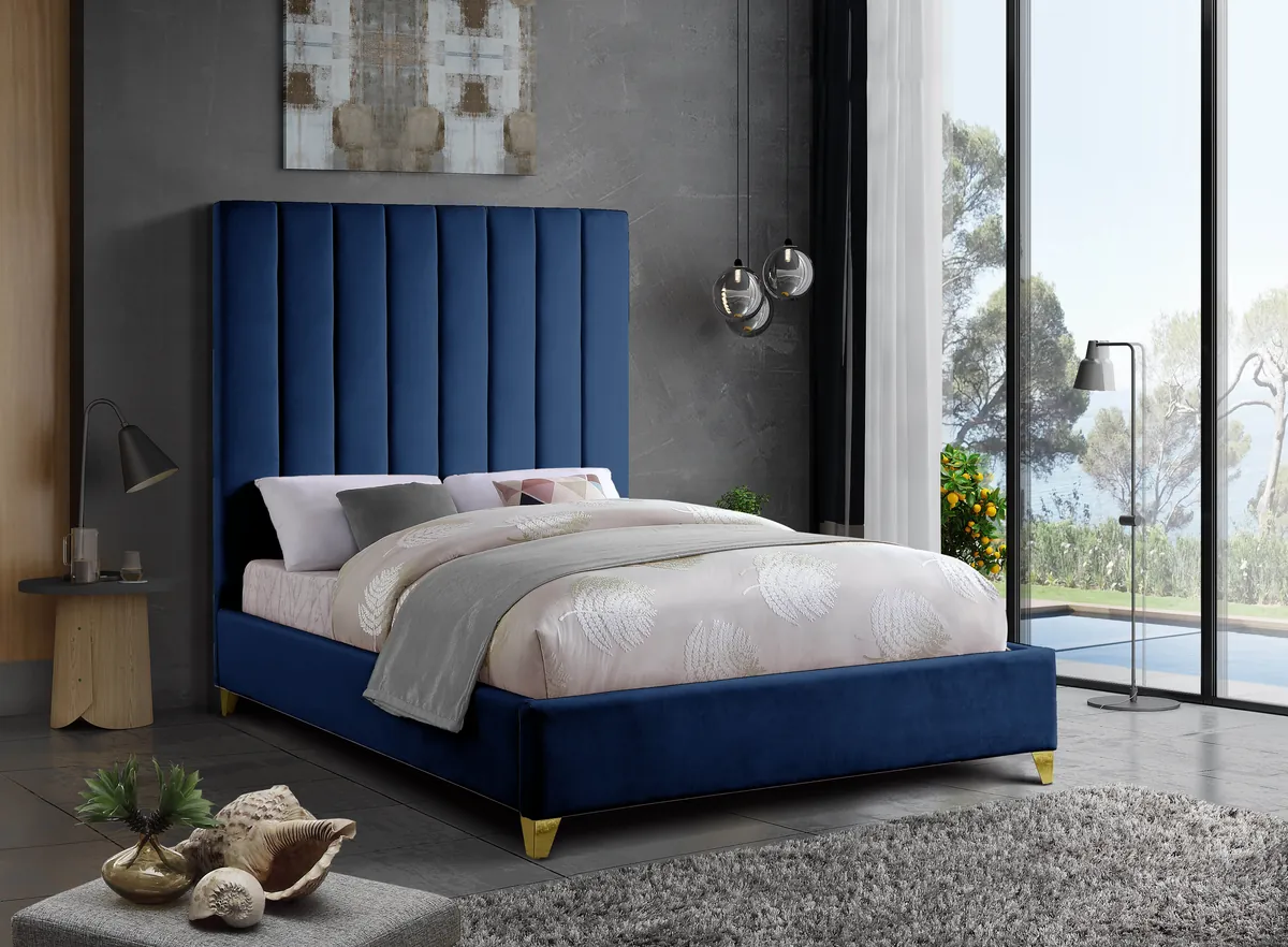 Via - Queen Bed - Navy