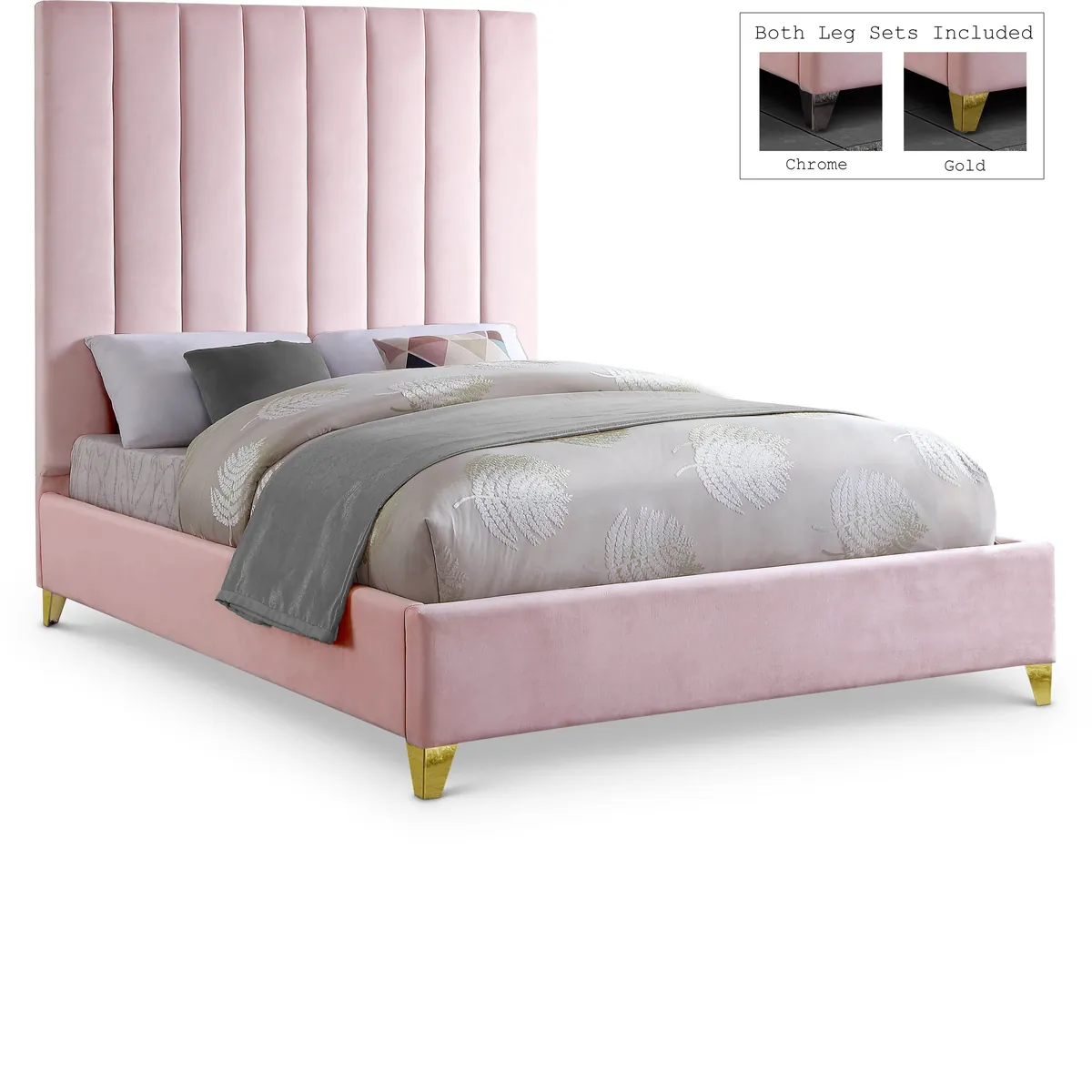 Via - King Bed - Pink