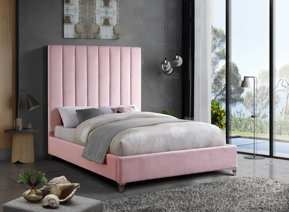 Via - King Bed - Pink