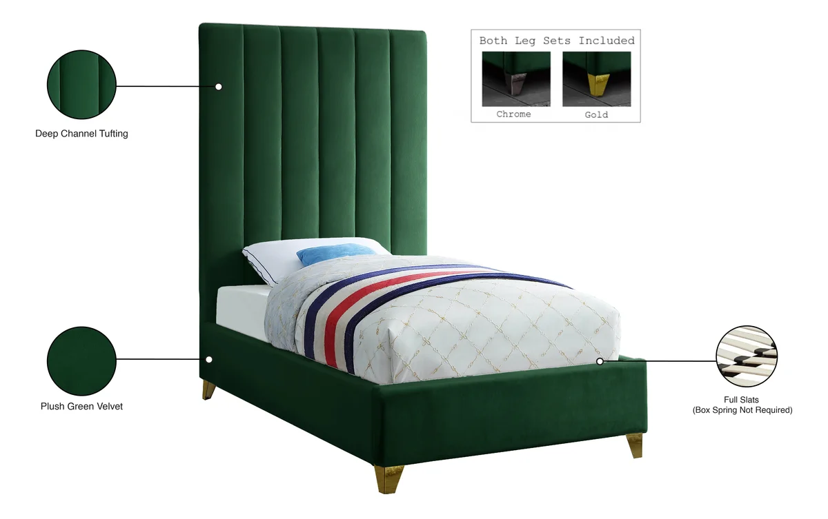 Via - Twin Bed - Green