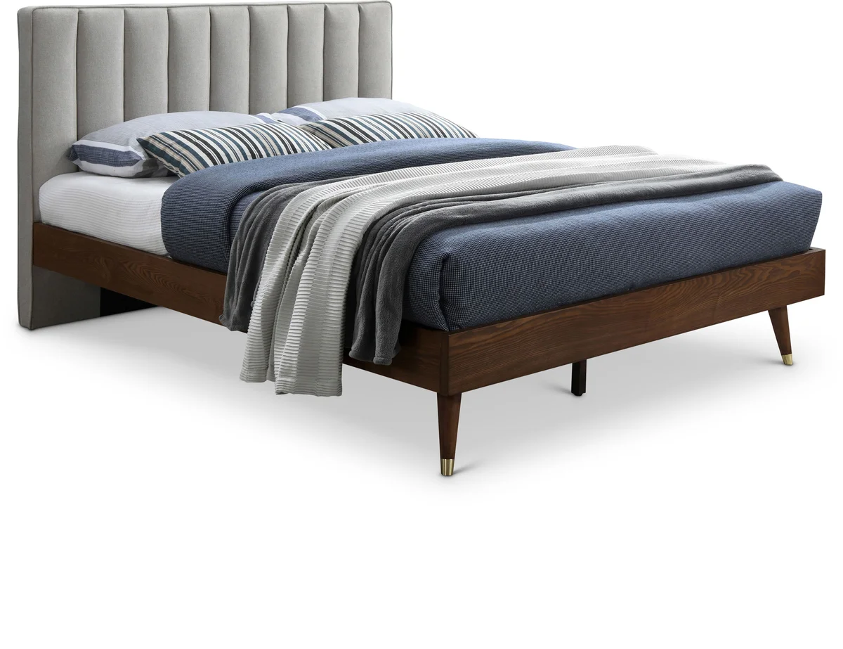Vance - King Bed - Beige