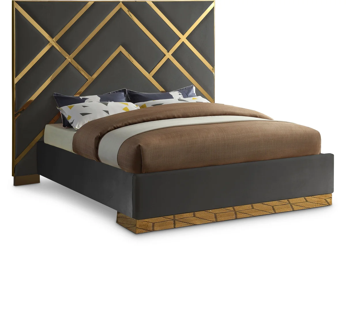 Vector - Queen Bed - Gray