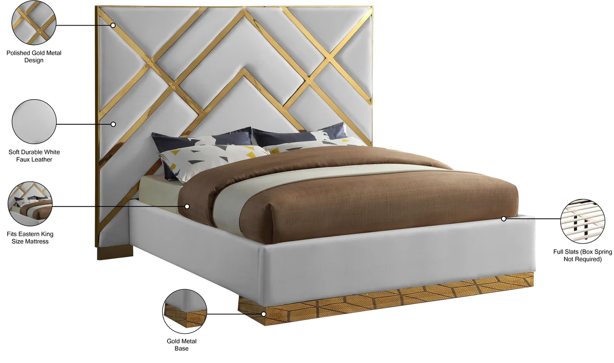 Vector - King Bed - White