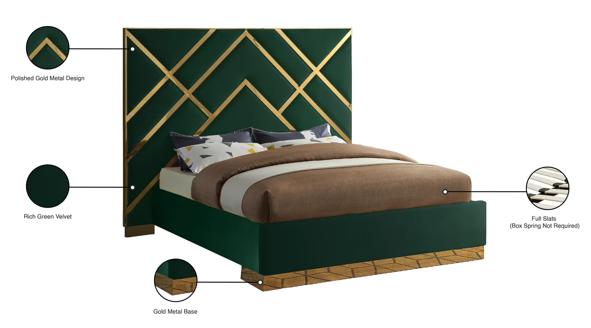 Vector - King Bed - Green