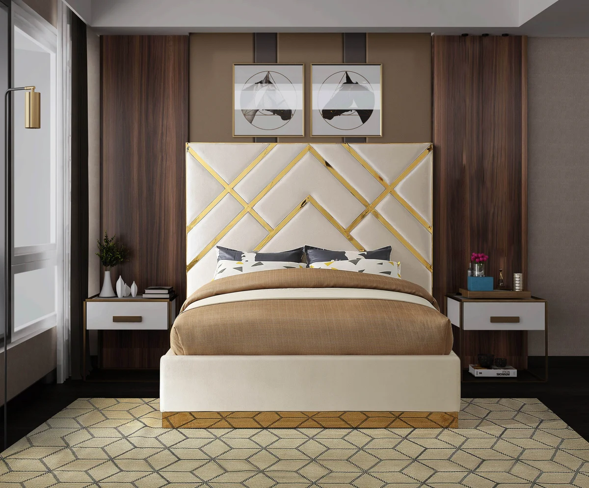 Vector - Queen Bed - Cream