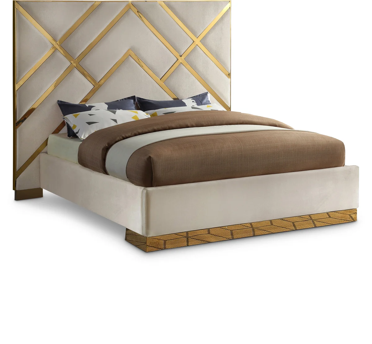 Vector - Queen Bed - Cream